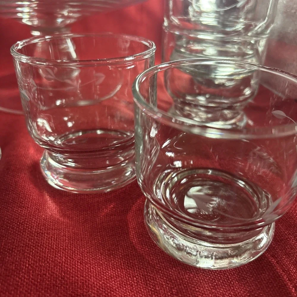 Vintage Princess House Heritage Crystal Hostess Punch Bowl Set/12 Glasses